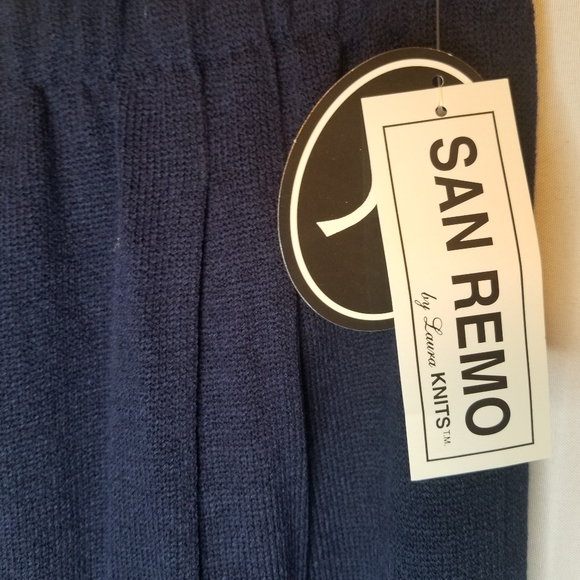 Vintage San Remo by Laura Navy Knit Pant Set - Picture 7 of 11